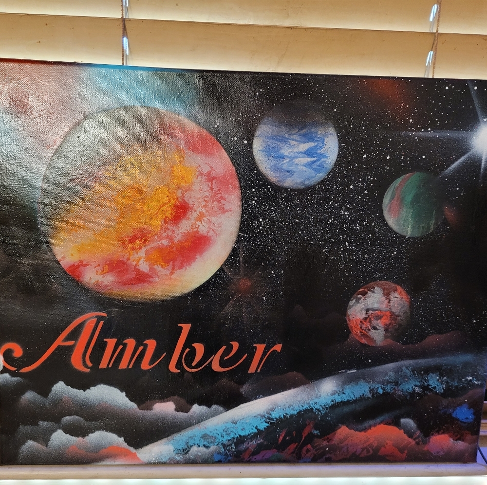 Personalized Spray Paint Art on Canvas